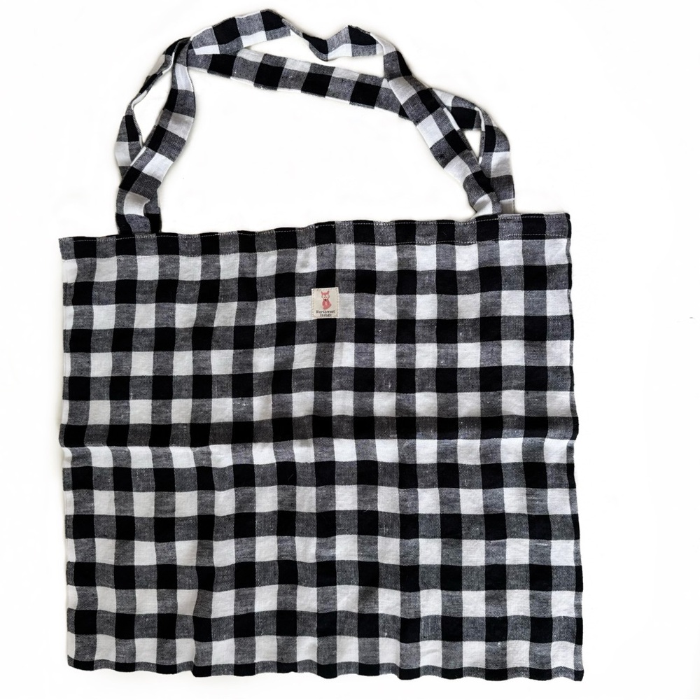 NWOT Handmade Buffalo Check Market Tote